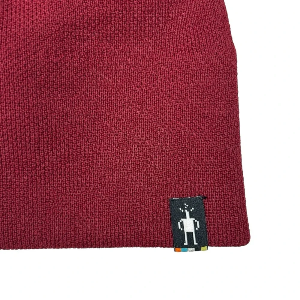 Smartwool‎ The Lid Merino Wool Blend Beanie Hat Red Unisex One Size Winter Snow